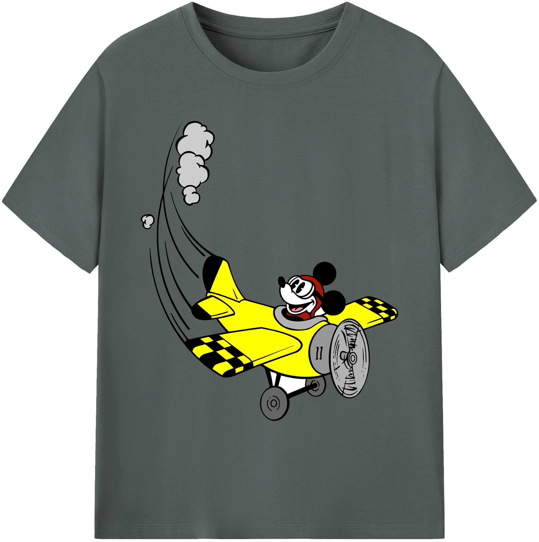 ミッキーマウス Mickey Mouse 綿100％ メンズ半袖Tシャツ｜肌触りやわらか＆通気性
